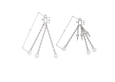 0.79kg/m - 22.29kg/m Alloy Steel Chain Slings with single or double legs