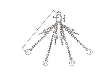 6mm - 32mm Lifting Tools Chain Diameter Excellent Alloy Steel Chain Slings