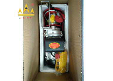 Red Mini Electric Wire Rope Hoist With Emergency Stop Switch 480 To 1600w