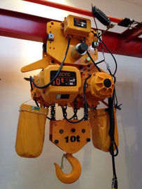 Yellow Color 10 Ton Chain Hoist With Hook , Chain Electric Hoist High Speed