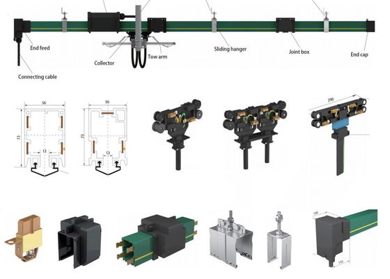 10 Pole PVC Housing 660V Overhead Travelling Crane