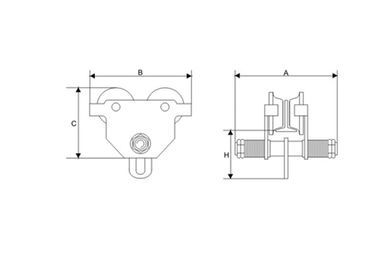 Plain Trolley To Chain Block / Lever Hoist / Foot-Mounted Chain Hoist 0.5 ton - 10 ton