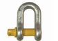 D Shackles Lifting Tools With Electric Galvanized Surface Finish Up To 120 ton