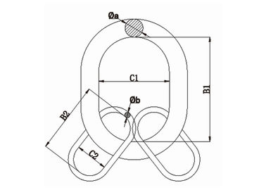 G80 US Type Master Link Assembly Welded Main Link and Welded Sub Link Up To 120ton