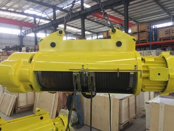 Yellow / Red Color Wire Rope Crane Hoist 0.25 To 20 Ton Cd Type For Construction