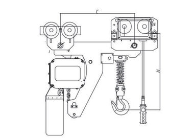 0.5 Ton - 5 Ton Low Headroom Chain Hoist , Oem G80 Chain Hoist Lift