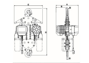 10 Ton Electric Chain Hoist Foot Mounted Single Dual Varial Speed Optional