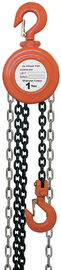Red Steel Hand Lifting Tools , Round Type Manual Chain Block Up To 30t
