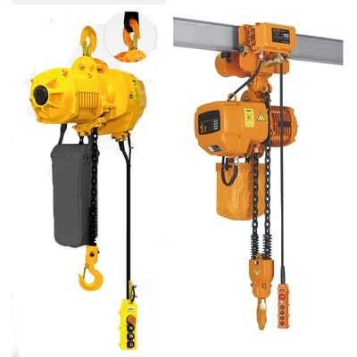 CE Certified Hook Suspension Type Electric Chain Hoist Lifting Capacity 3 Ton