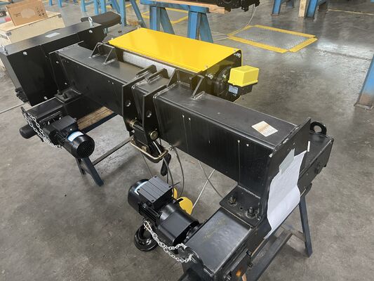 50t Double Girder Overhead Headroom Electric Hoist Top Running