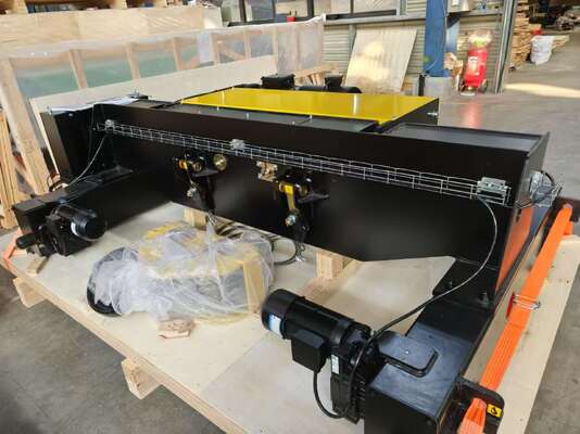 50t Double Girder Overhead Headroom Electric Hoist Top Running