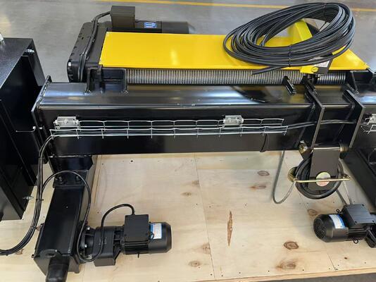 50t Double Girder Overhead Headroom Electric Hoist Top Running