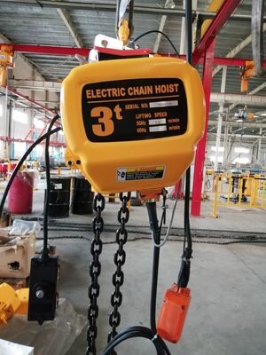 CE Certified Hook Suspension Type Electric Chain Hoist Lifting Capacity 3 Ton
