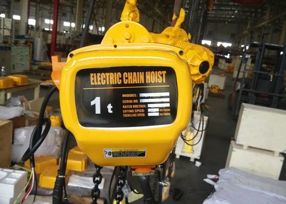 Single Phase 2 Ton Electric Chain Hoist With Trolley Wireless Remote Control