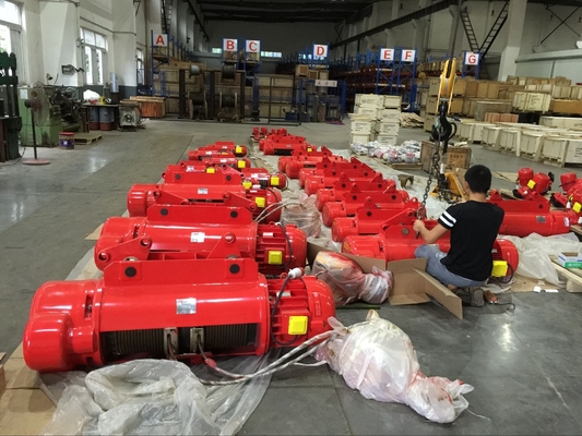 10 Ton Wire Rope Electric Cable Hoist Winch With Trolley Lifting Height 12m